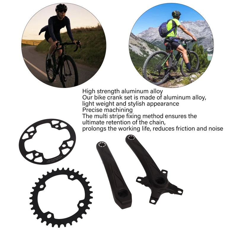 Bike Crankset Mountain Bike Crank Arm Set with 34T Positive