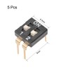 sourcing map 5 Pcs Black DIP Switch Horizontal 1-2 Positions