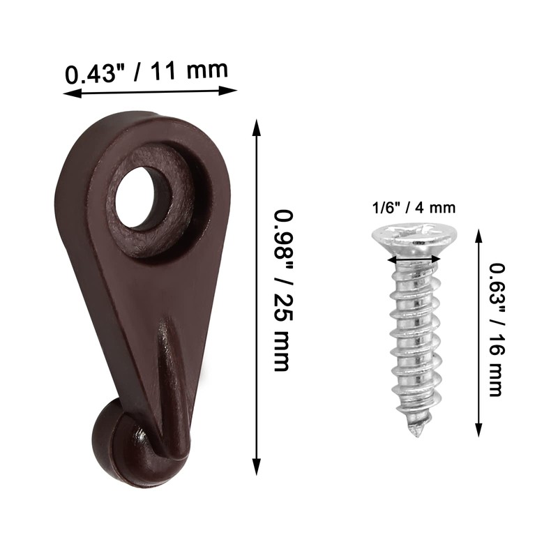 Jiozermi 60 Pcs Glass Window Retainer Clips Kit, Brown Mirror