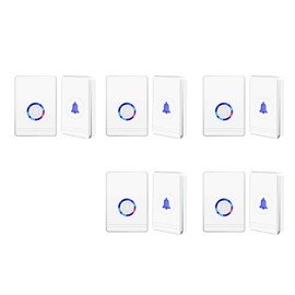 USUPERINK Wireless Door Bell for Home,Battery Operated Door Bell,Remote Doorbell Wireless Plug in,Nightlight Function,IP65 Waterproof,Silent Light Flashing Mode,for Home, Garage, Baby Room,5PK