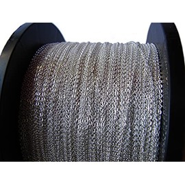 BEEZZY BEEDZ 925 Sterling Silver Jewelry Making Cable Trace Anchor Chain by Foot for DIY Jewelry Made in Italy (Cable Flat Link 1.5mm, 10f)