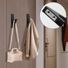 DAIRYCOF Coat Hooks, Black Clothes Hooks for Acoustic Panels, Zinc