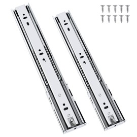 knobelite 12 Inch Soft Close Side Mount Drawer Slides, 3 Folds Full Extension Ball Bearing Side Mount Drawer Rails, 100 LB Capacity with Screws and Instructions 1 Pair
