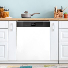 QUGRL White Dishwasher Magnet Cover Front Door Decorative Refrigerator Covers Magnetic Sheet Sticker Wash Machine Fridge Panel Decal for Kitchen Appliance 23x26 in