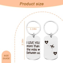 Long Distance Relationship Gifts Keychain for Girlfriend Boyfriend Valentines Day Gifts for Her Him Romantic Anniversary Present for Couple Husband Wife Birthday Gifts for Women Men