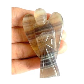 CRYSTALMIRACLE Natural Fluorite Guardian Angel Crystal Healing Reiki Feng Shui Gift Positive Energy Handcrafted