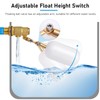 MUALROUS 1/2 Inch Brass Valve with Plastic Float Water Float