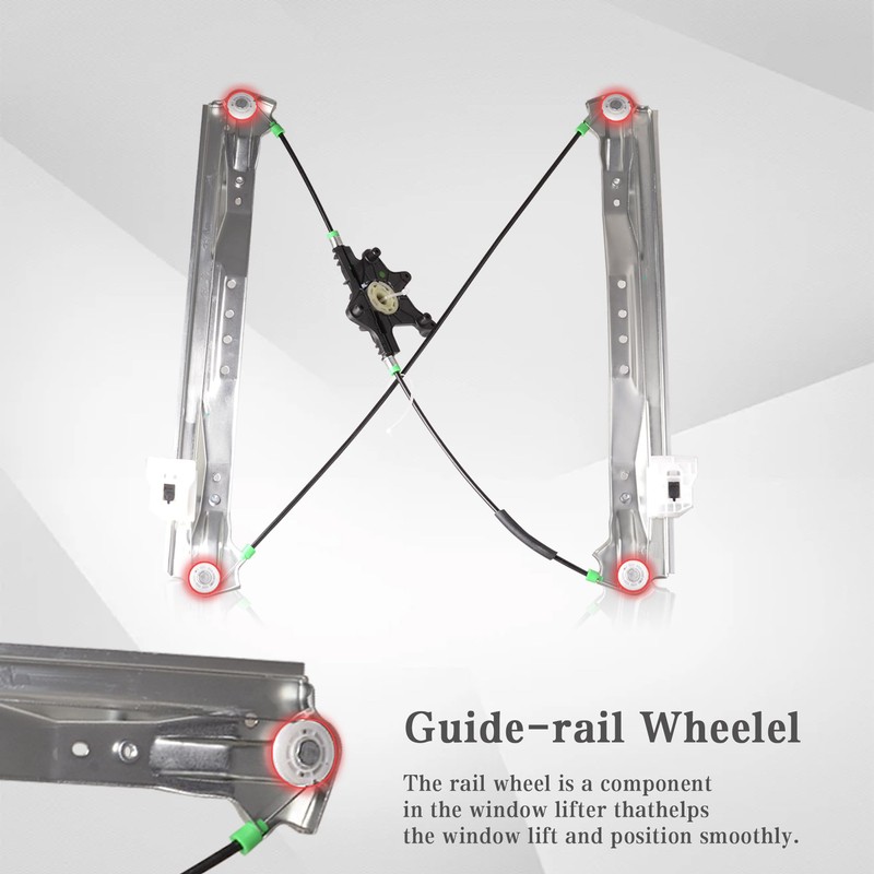 Predep Front Left Driver Side Window Regulator Motor Assembly Compatible