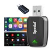 【2025 Newest Mini Wireless Adapter】Spedal 2in1 CarPlay & Android Auto