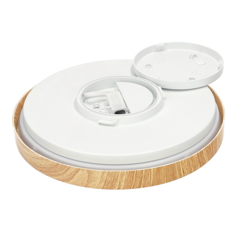 EDO, Pereti LED Ceiling Light Flat 18 W Wooden Ring