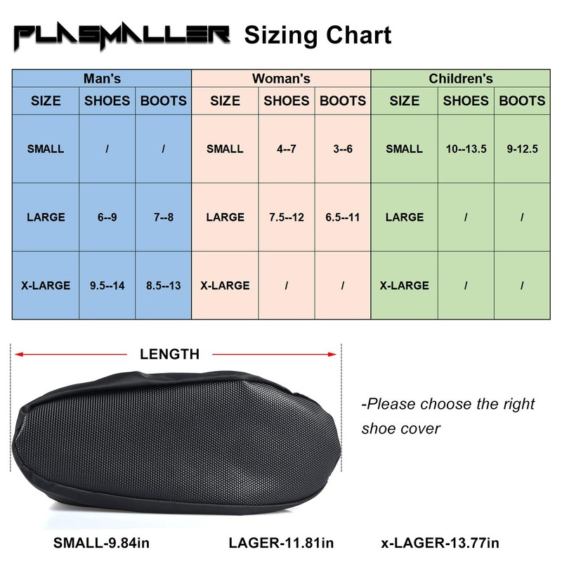 PlasMaller - 5 pares de cubiertas de zapatos reutilizables, lavables,