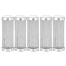 Stainless Steel Filter Fish Shrimp Safe Protect Shopping Cart Aquarium Air Pumps Check Valves Shrimp Protection Filter Mesh Net (12 mm) Pack of 5