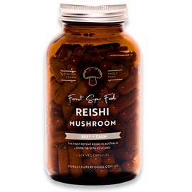 Australian Grown Reishi Whole Mushroom Capsules | Full Spectrum | 120x capsules | Includes Mycelium | Improve sleep and quality of rest