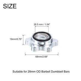 QUARKZMAN Barbell Lock Screw Clamps, 28 mm Non-Slip Locking Clamps for Dumbbell and Dumbbell Weights, 2 Sets