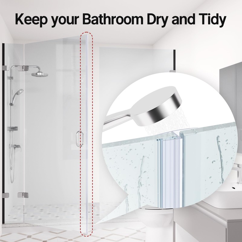 AmazerBath Side Seal Strip Shower Installation Kit for Shower Door