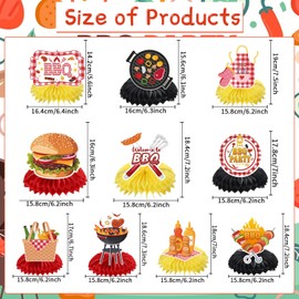 Refavor BBQ Party Supplies - 10pcs Baby Q Baby Shower Decorations, Picnic Table Centerpieces, Summer Barbecue Decor, Happy BBQ Theme