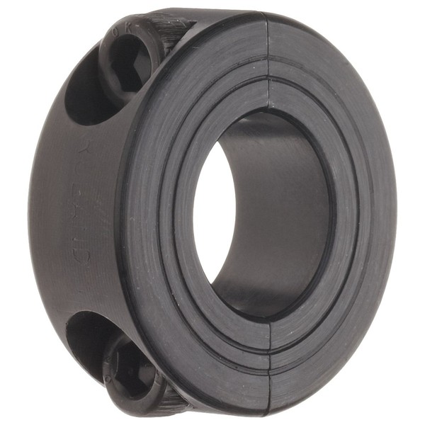 Ruland MSP-18-F Two-Piece Clamping Shaft Collar, Black Oxide Steel, Metric,
