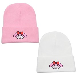 Mellody Beanie Cap, Anime Embroidered Knitted Hat Winter Knitted Beanie Hat Autumn Winter Embroidery Hat Outdoor Sports Warm Winter Hat Beanie Running Hat for Boys Girls Teenagers Hat Fan Gifts