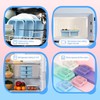 MCHERRY 3Pack Snack Boxes with Compartments, Stackable Bento Boxes for