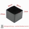 30 mm Square Rubber Protective Caps End Caps Stopper for