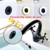 XFYBZN 2Pcs Sink Overflow Ring Matte Black Brass Kitchen Bath