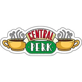 C&D Visionary Friends Central Perk Sticker, White, Red, Yellow
