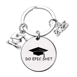 Amycute 2025 Graduation Keyring Graduation Gifts for Her Him, Graduation Inspirational Keyring for Daughter Son Sister Best Friend High School College Graduate Present