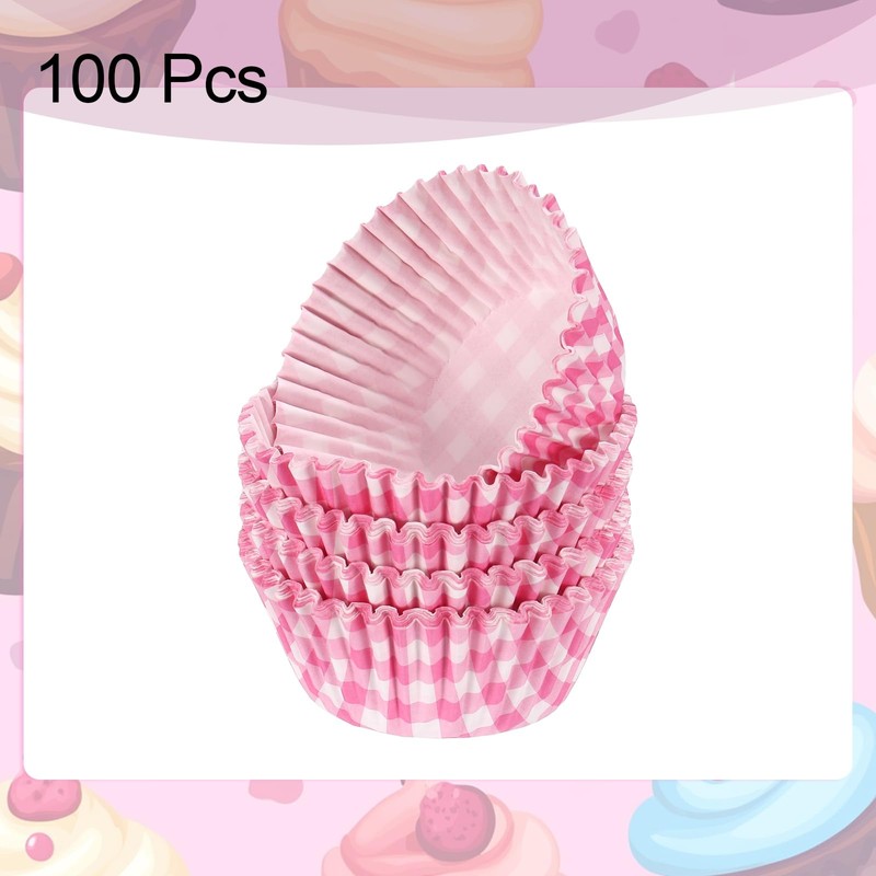 HARFINGTON 100 Count Cupcake Liners Cupcake Cups Standard Size Muffins