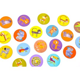 神経衰弱 幼児 カード 知育玩具カード 知育玩具 3歳 メモリーカード ゲーム 4歳 プレゼント 入園 [ DJECO ジェコ メモ ジャングル ](DJ08159)