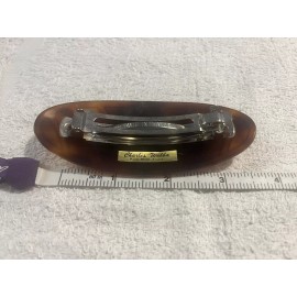 Charles Wahba Vintage Hair Clips 4” tortoise Shell Design Made InFrance