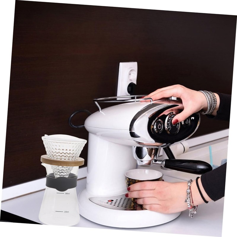 KICHOUSE 100Pcs Coffee Cone Filters Cone Shaped Paper Filters for