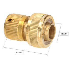 KOTARBAU® Set of 2 quick coupling 3/4 inch for garden hose made of brass