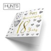 Hunts England - 18th Wedding Anniversary Card - Happy Anniversary