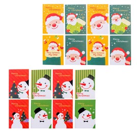 EXCEART Bag 24 Pieces Christmas Pocket Notebooks Cute Snowman Memo Pads Mini Daily Newspaper Notepads for Children Adults Christmas Gift Bag Stuffers
