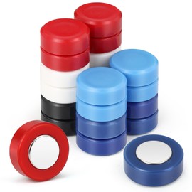Wukong 20 Pack Round Fridge Magnets, 5 Colors Whiteboard Magnets Neodymium Magnets for Office, Notice Boards, Planning Boards, School, Postcard with Iron Box Ø 20 mm, 8mm Thickness
