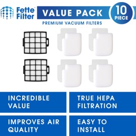Fette Filter - AZ3002 for Shark Stratos AZ3002 AZ3000 AZ3000W Upright Vacuum with DuoClean PowerFins w Odor Neutralizer Technology. 2 Hepa + 4 Foam & Felt Kits.