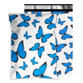 Cute Poly Mailers 10x13 Inch 100 Pcs - Butterfly Printed Shipping Bags for Clothing - Waterproof and Tear Resistant Mailing Envelopes - Self-Sealing Packaging Bags for Small Business