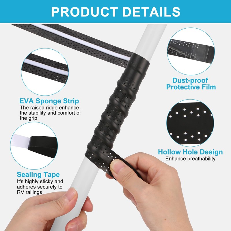 2Pcs Camper Handle Grip, RV Handrail Replacement, Easy Install RV