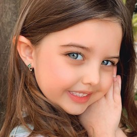 EVER FAITH 925 Sterling Silver 14K Gold Plated Flower Hoop Earrings for Women Girls Hypoallergenic Mini Small Huggie Hoops Green Flower Earrings Jewellery Gifts