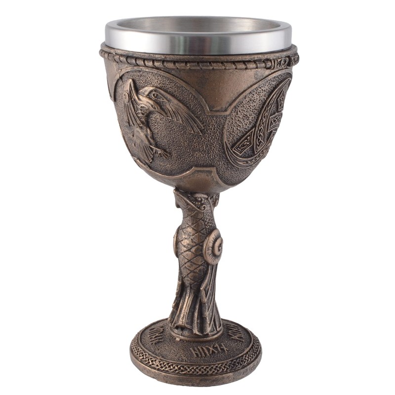 VOGLER Joh. Vogler GmbH Bronzed Viking Goblet Hugin and Munin