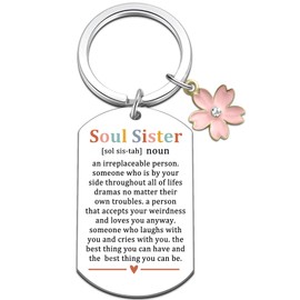 Uerifr Best Friend Keychain Soul Sister Gifts For Women Cute Friendship Gifts For Friends Female Bff Bestie Gifts For Her Easter Birthday Gifts For Big Sister Little Girls