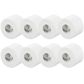 Lobtery (8 Pack) White Athletic Sports Tape Very Strong Athletic Tape No Sticky Residue for Athletes, Sport Trainers and First Aid Injury Wrap, Suitable for Fingers Ankles Wrist (8 x 7 Yards) | LOBTERY
