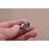Men's Women's Poker Spade Ace Ring Black Silver Size 7