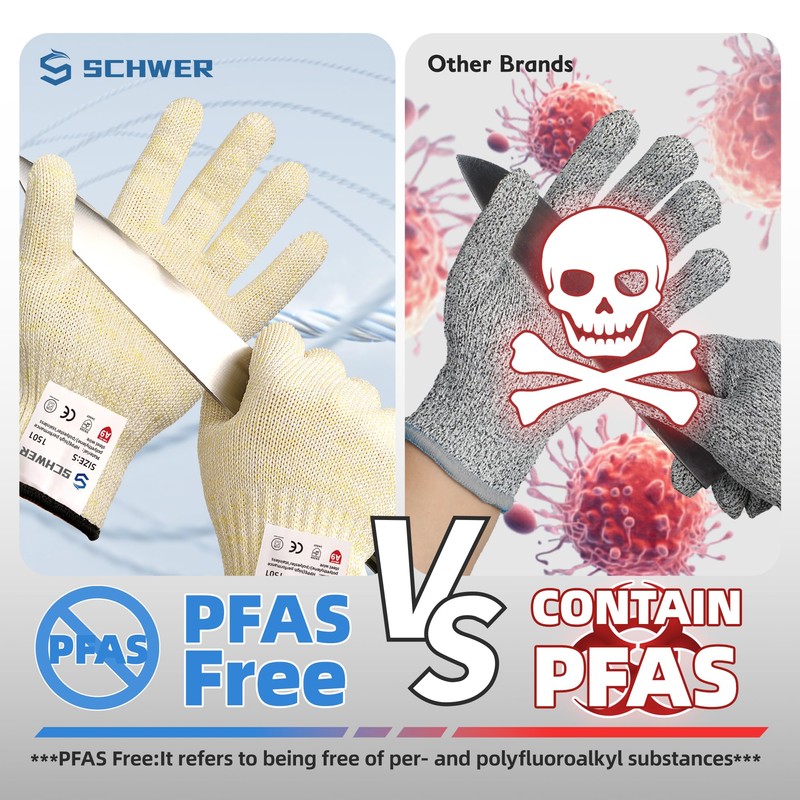 Schwer SlicePro Ultra-Durable ANSI A9 Cut Resistant Gloves PR1501, 10X