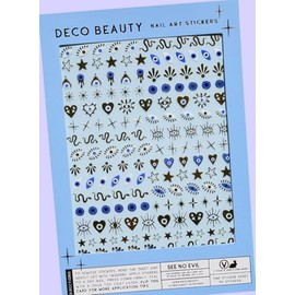 Deco Beauty See No Evil Nail Stickers - Lightweight & Easy-to-Apply Nail Art with Trendy Designs - Durable & Long-Lasting Nail Stickers for Women, Ideal for DIY Manicures & Salon-Quality Nails