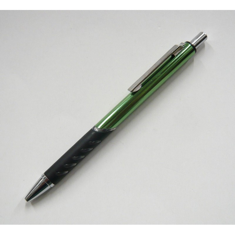 SASL-SI2067BP-G Grain Leather Pen Case Blue Metal Color Ballpoint Pen
