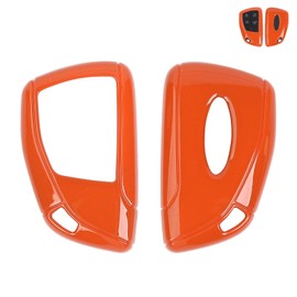 RAZPOY for Silverado Key Fob Cover, Key Case Shell Holder Protector Compatible with 2020-2024 Chevy Silverado & Suburban & Tahoe Accessories, Orange