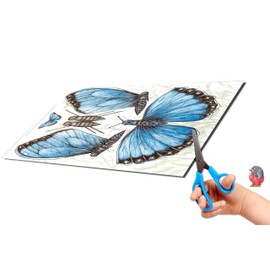 ATELIER COLOR Butterflies Craft Sheet 7 Large Butterflies for Crafts & Hanging Paper Cutting & Flying, Mobile for Children 7+ DIY Decoration