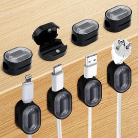 8pcs Magnetic Cord Organizer, Magnetic Cable Clips Management with Adhesive Desk Cable Management Cord Organizer for Phone Wire Home Office Car Nightstand