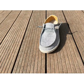 SONSIL Elastic Shoelaces Strings Replacement Laces for Hey Dude Shoes，No-Tie Laces (Two Pairs (Grey, 18In)